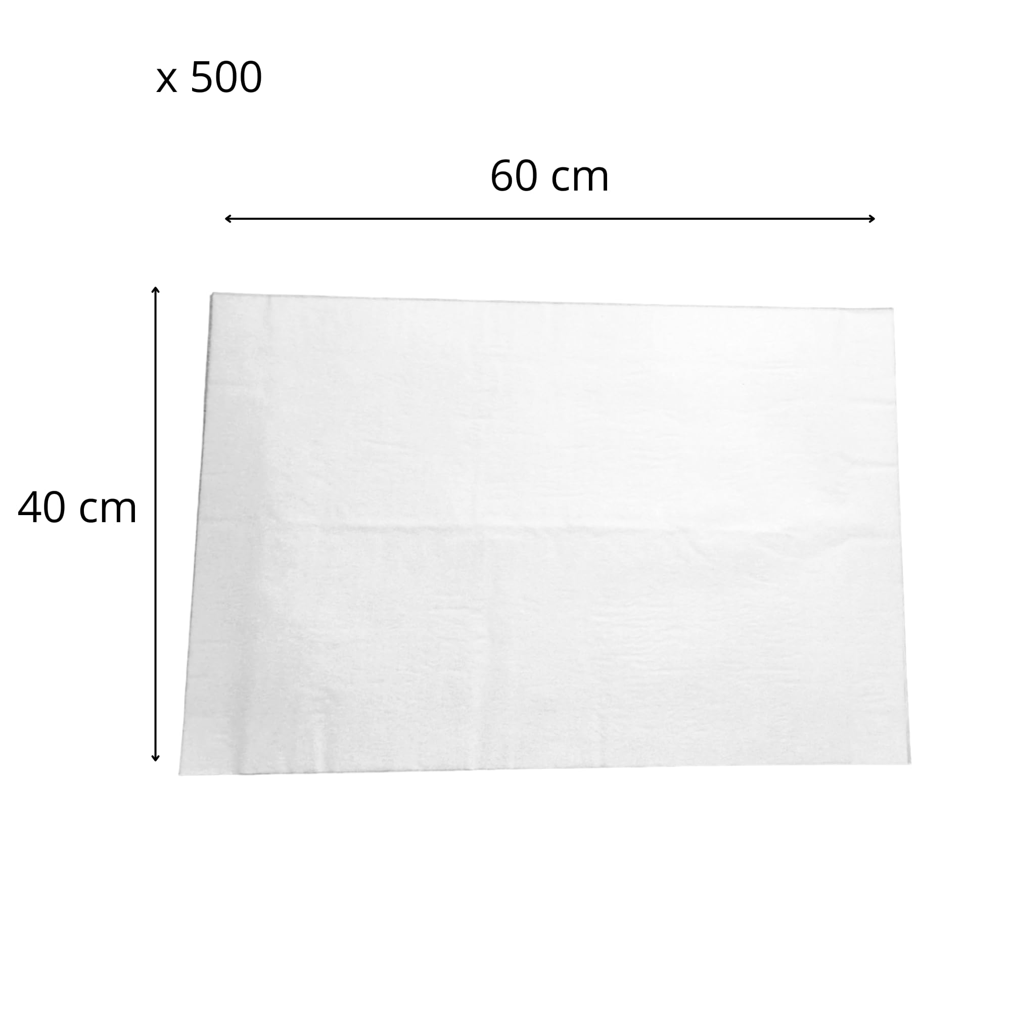 500 hojas de papel de hornear siliconado, 40 x 60 cm, doble cara, 41 g/m², multicocción