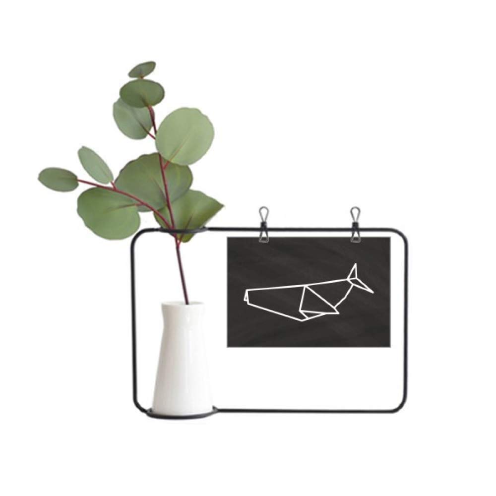 Bestchong  Origa Shark Geometric Shape Metal Picture Frame Cerac Vase Decor