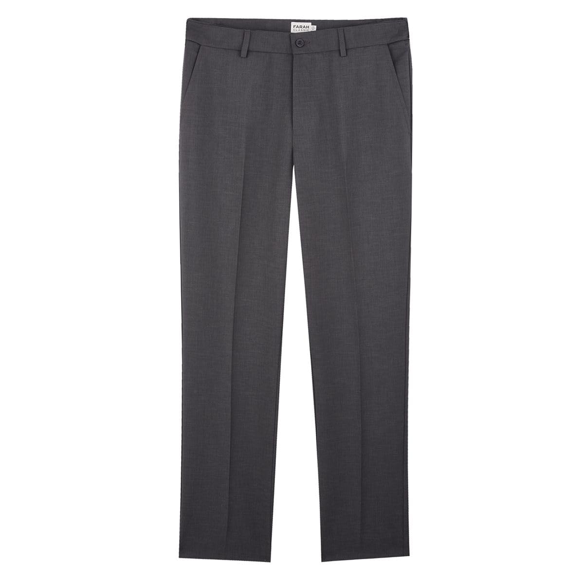 Farah Classic Men's Roachman Trousers, Grey (Charcoal ), 40W 29L UK