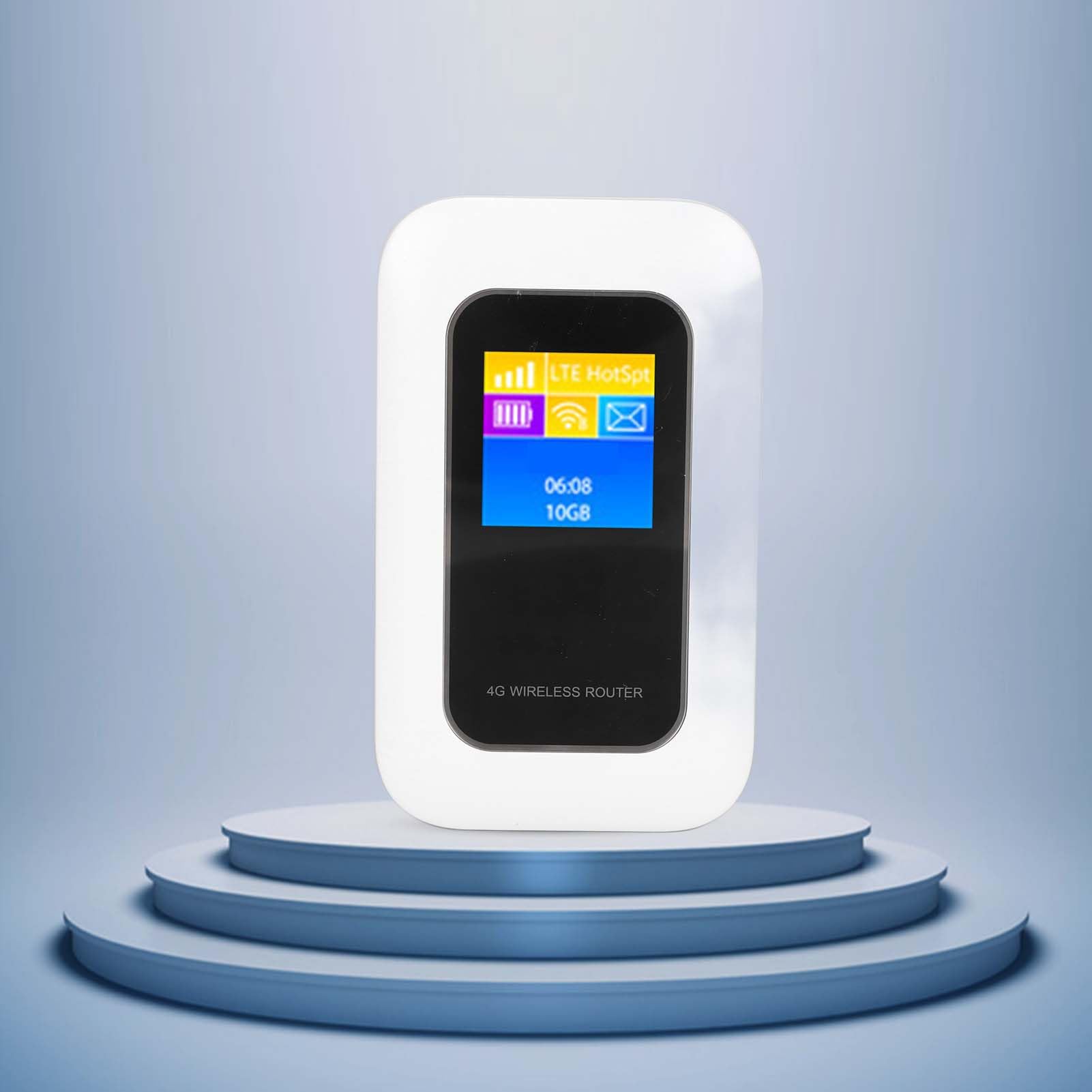 KIMISS Portable 4G LTE Mobile WiFi Hotspot Router | Dispositivo WiFi de Viaje Desbloqueado con Ranura de Tarjeta SIM | Fit UK y EU Networks | Admite hasta 10 Usuarios
