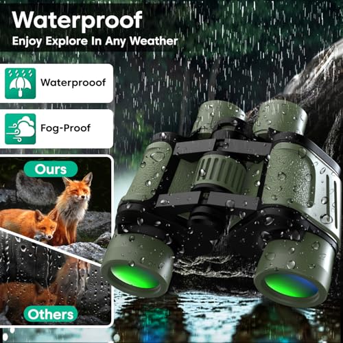 Image of Sounce 8x40 Binoculars for Long Distance | Professional HD Binocular for Adults | BAK4 Porro Prism FMC Optics | Bird Watching Wildlife Trekking Safari | Wide Angle Durbin with Pouch (Green)