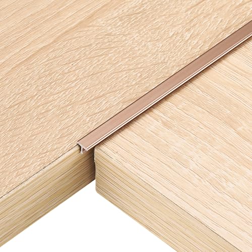 uxcell 2Pcs 2.9ft x 0.24" T Molding Floor Transition Strips,Rose Gold