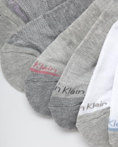 Image of Calvin Klein Womens Quarter Socks - 6 Pack Athletic Performance Cushioned Ankle Socks for Women for Running and Workout