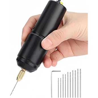 PAFOR Pin Vice, Electric Resin Drill, Drilling, Electric Resin Drill, Drill Resin Holes, USB Powered Drill, Ultra Fine Pin Vi