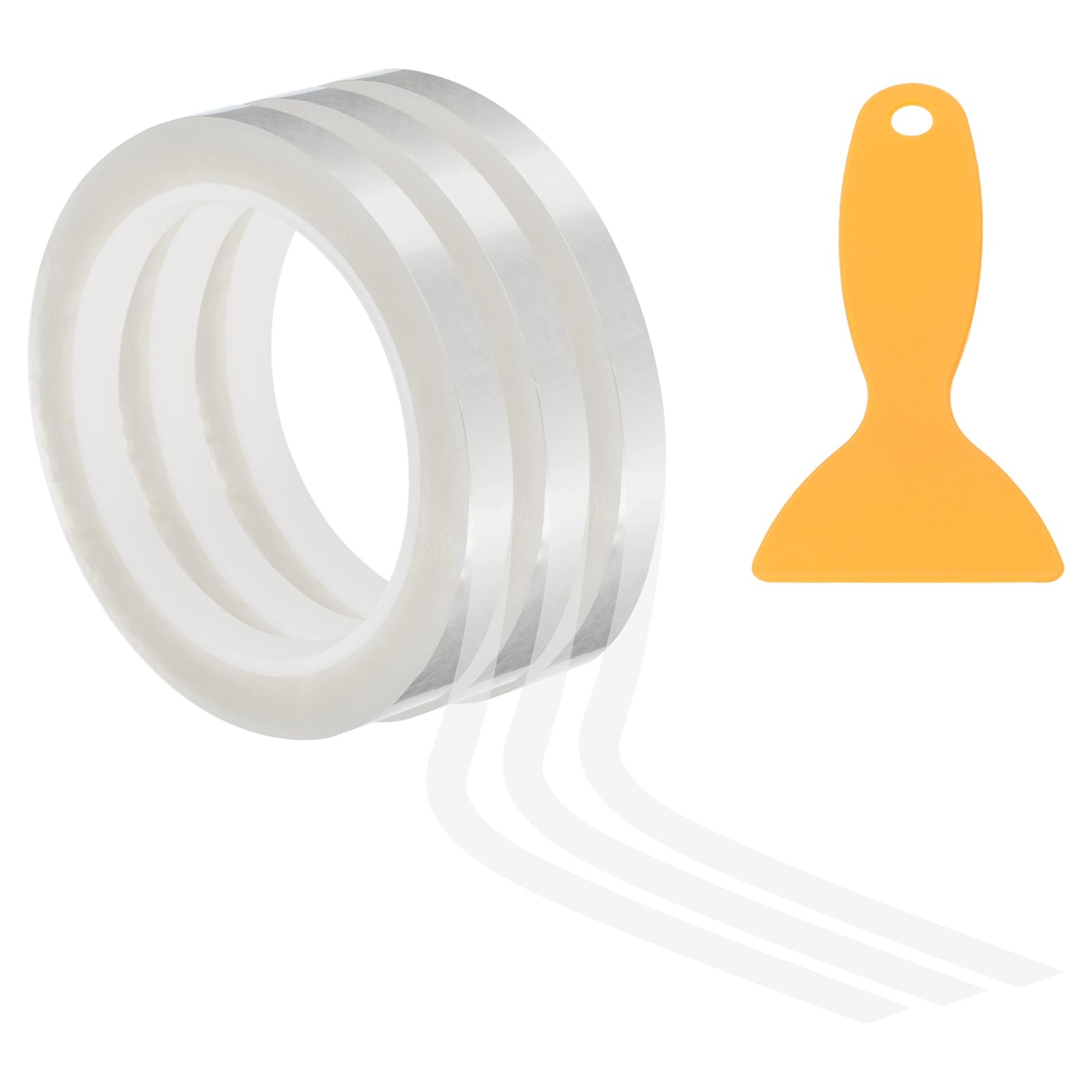 PATIKIL 8mm x 66m Whiteboard Tape,Thin Dry Erase Tape,Clear,3 Pack — image 1