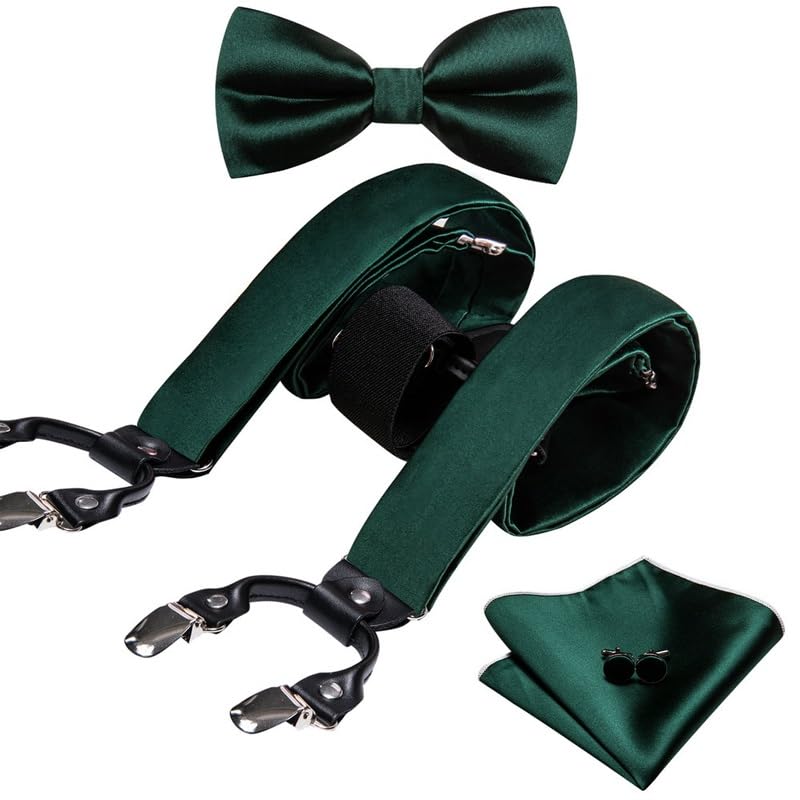 Tirantes de seda para hombre con 6 clips clásicos miniatura 4