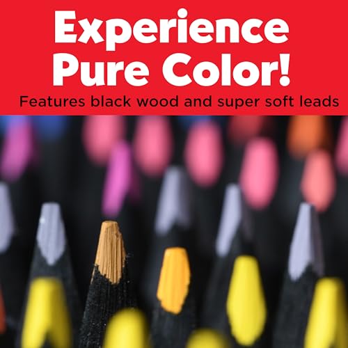 Faber-Castell 116415 - Bleistifte Set Black Edition Metallic, 12 Farbstifte, Malstifte für helles und dunkles Papier