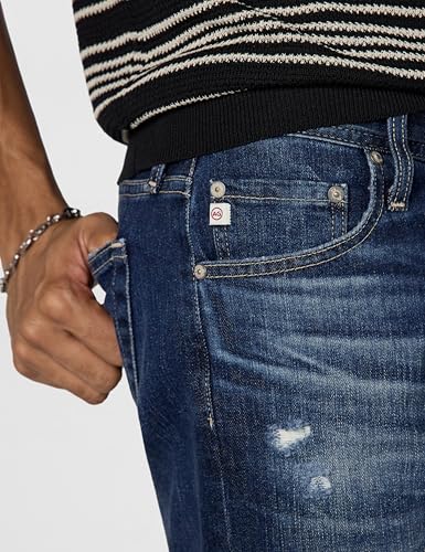 Image of AG Adriano Goldschmied Mens Tellis Modern Slim Jeans, 9 Years Solar Ray Destructed, 41 US