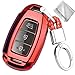 Produktbild Key Protection Shell Auto Schlüssel Hülle fur 2017-2019 Hyundai Veloster Hyundai Santa FE i30 ix35 Rot (3 Buttons)
