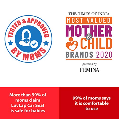 LuvLap-4-in-1-InfantBaby-Car-Seat-Carry-Cot-with-Canopy-0-to-15-Months-Red