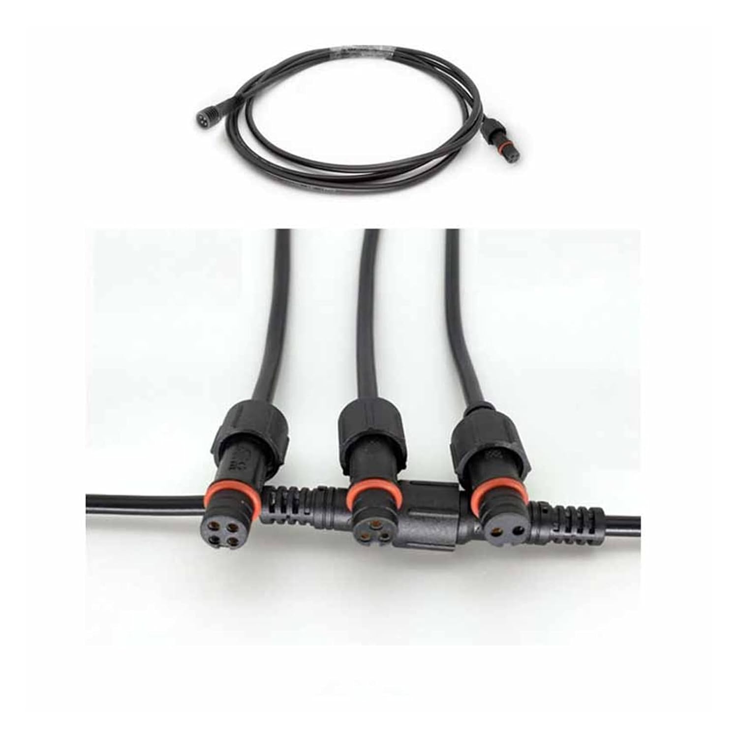 M10 Extension Cable 1M 2.8M 5M 2 3 4 Pin 22AWG 0.3 Square Waterproof Male Female Cable Extension Cord(3pin 0.3 Square 2.8M)