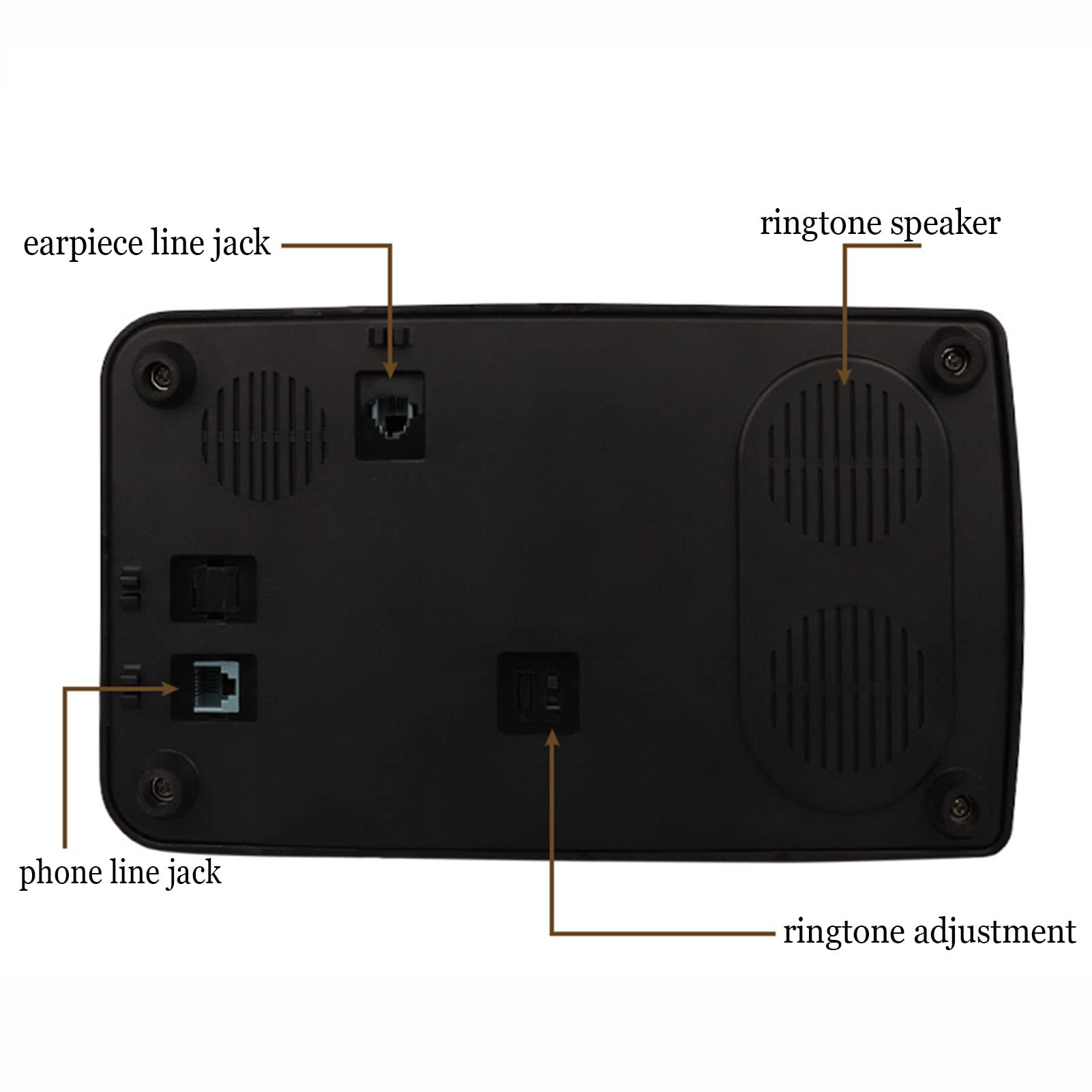 Telefono Fisso retrò con Filo, Telefono Fisso, Telefono da scrivania Classico con Design rotativo, per casa e Ufficio