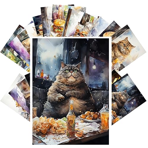Cartes postales chat vintage pour décorer votre bureau avec une touche rétro de 10x15 cm