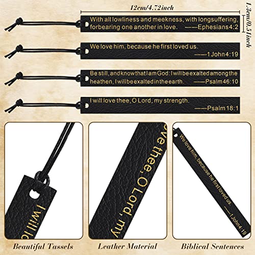 20 Pieces Christian Gifts Bible Bookmark Inspirational Book Markers Religious Gifts Christian Leather Bookmark Scripture Church Supplies Christmas Reading Reward, 20 Styles #TOP1