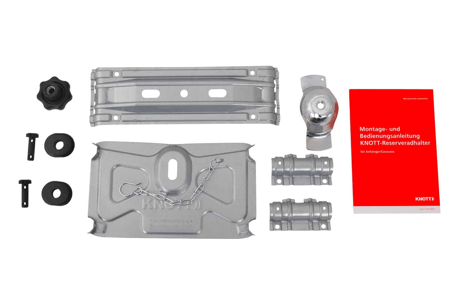 Supporto ruota di scorta KNOTT per roulotte 1200-1500mm