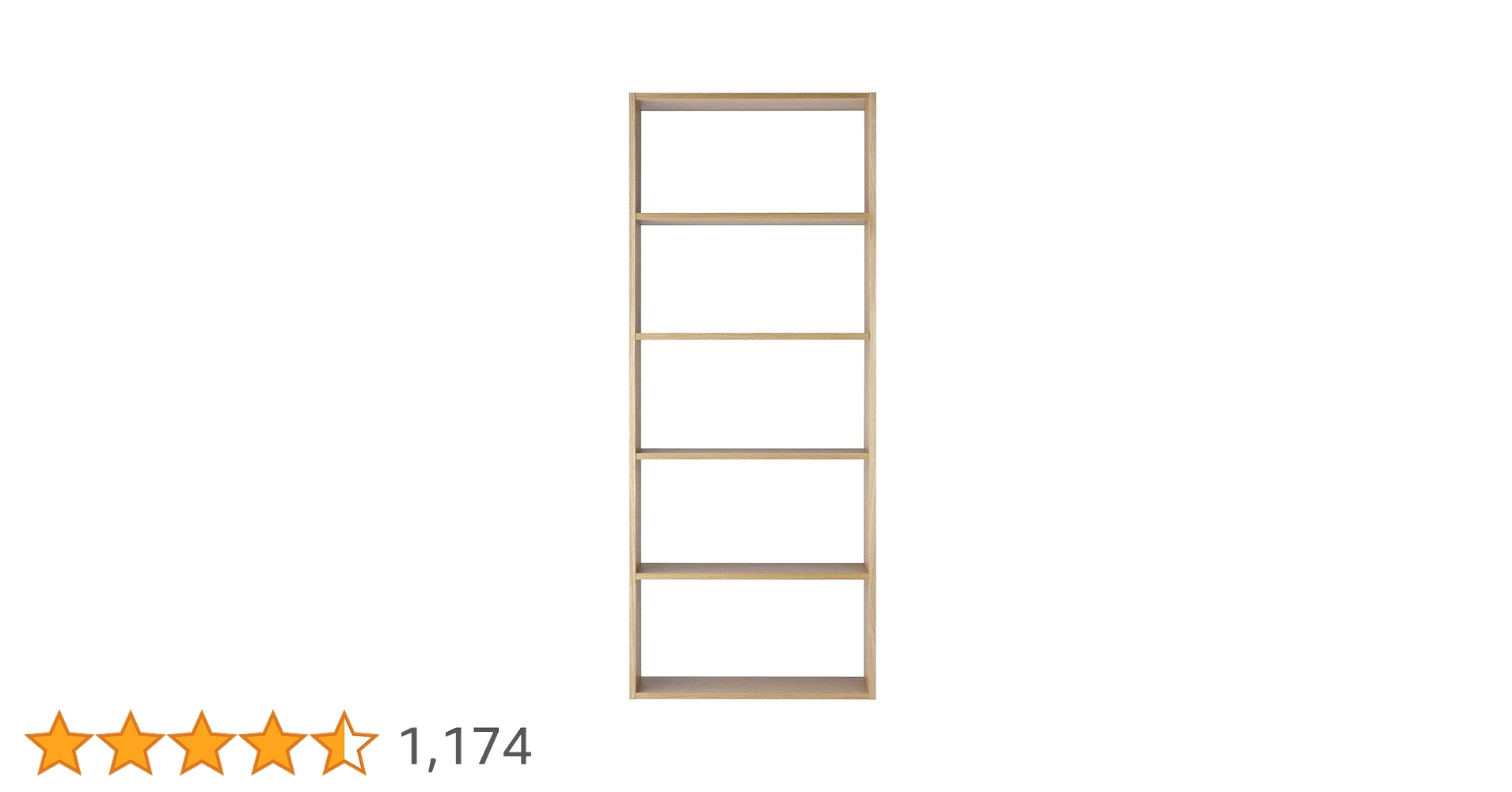 Amazon｜無印良品 スタッキングシェルフ・ワイド・5段・オーク材 幅