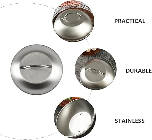 Miniatura 4 de Tapa de olla de cocina inoxidable Cubierta de olla de acero 9 pulgadas Pot Cove Tapa de cúpula de fusión Cubierta de vapor Cubierta de cocción de
