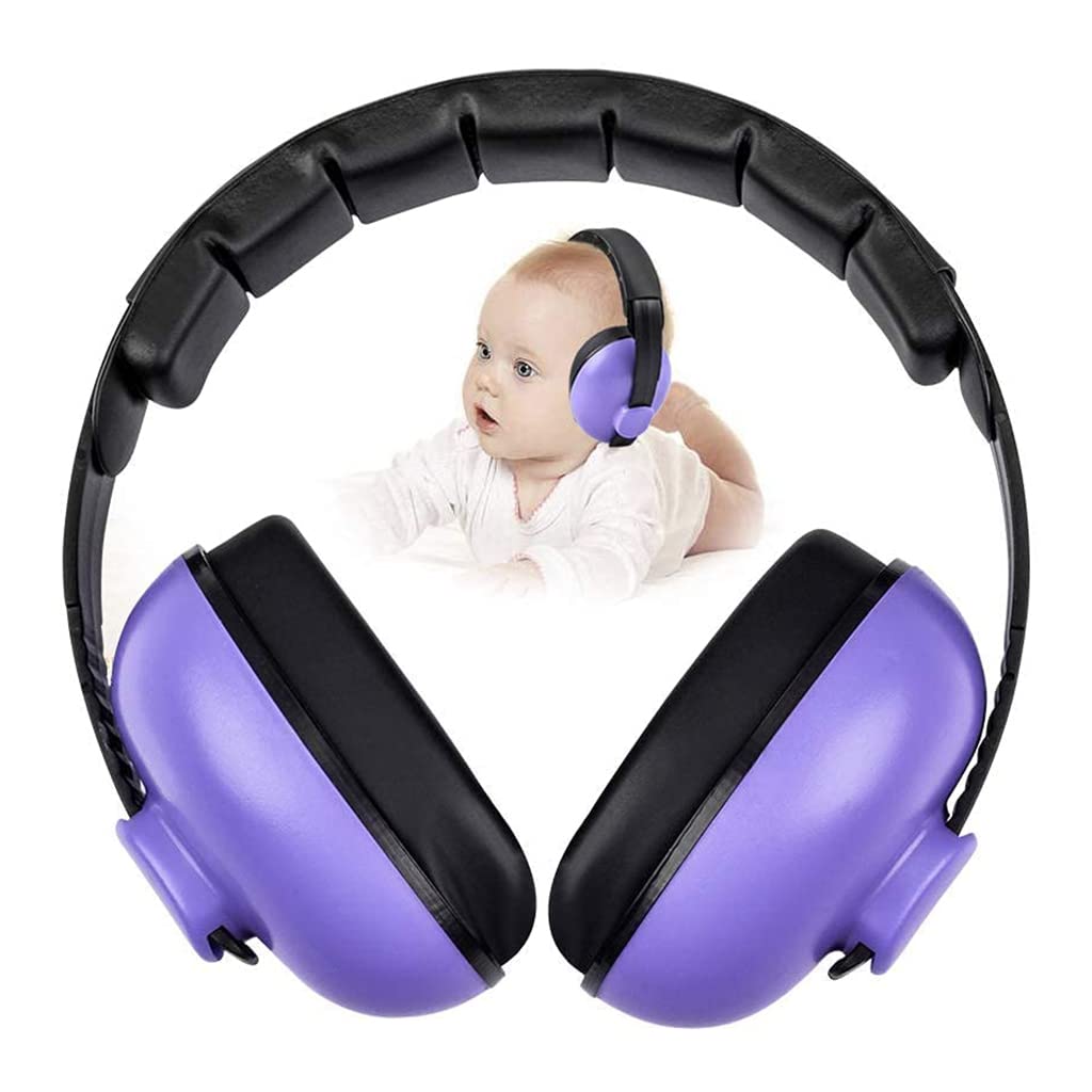 SNOWIE SOFT® Ear Muffs for Kids - Noise Canceling Earmuffs for Baby & Toddler (0-3) - Purple