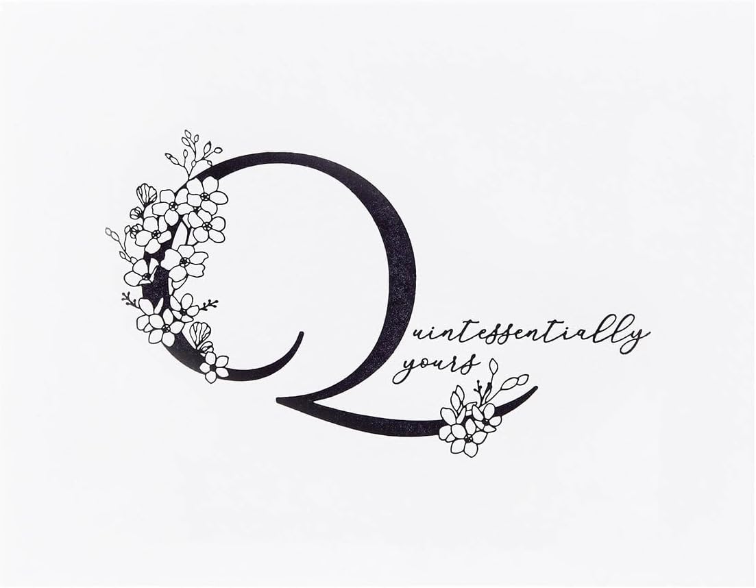 Spellbinders BP-140 Floral Q and Sentiment Press Plate from The Every Occasion Floral Alphabet Collection