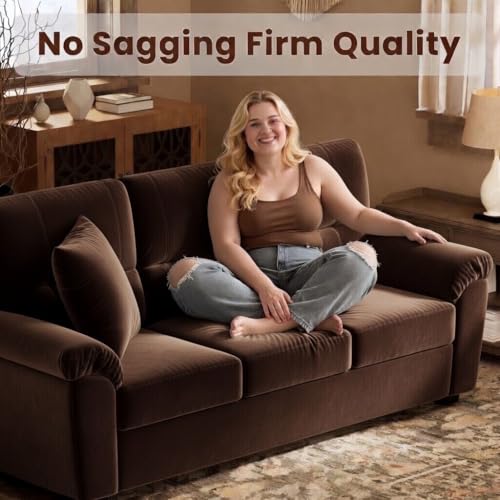 Image of Anderson Sofa Set for Living Room | Sectional Sofas | Premium Leather Sofa for Home Office | Leather Sofa Set | Leatherette Sofa (Brown Fabric, 3+1+1 Seater)