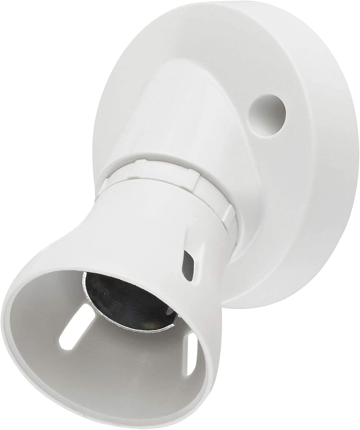 Angled Lamp Fitting Bayonet Batten White Ceiling Lamp Holder, BC, B22 Light ‎Bulb Socket Fitting