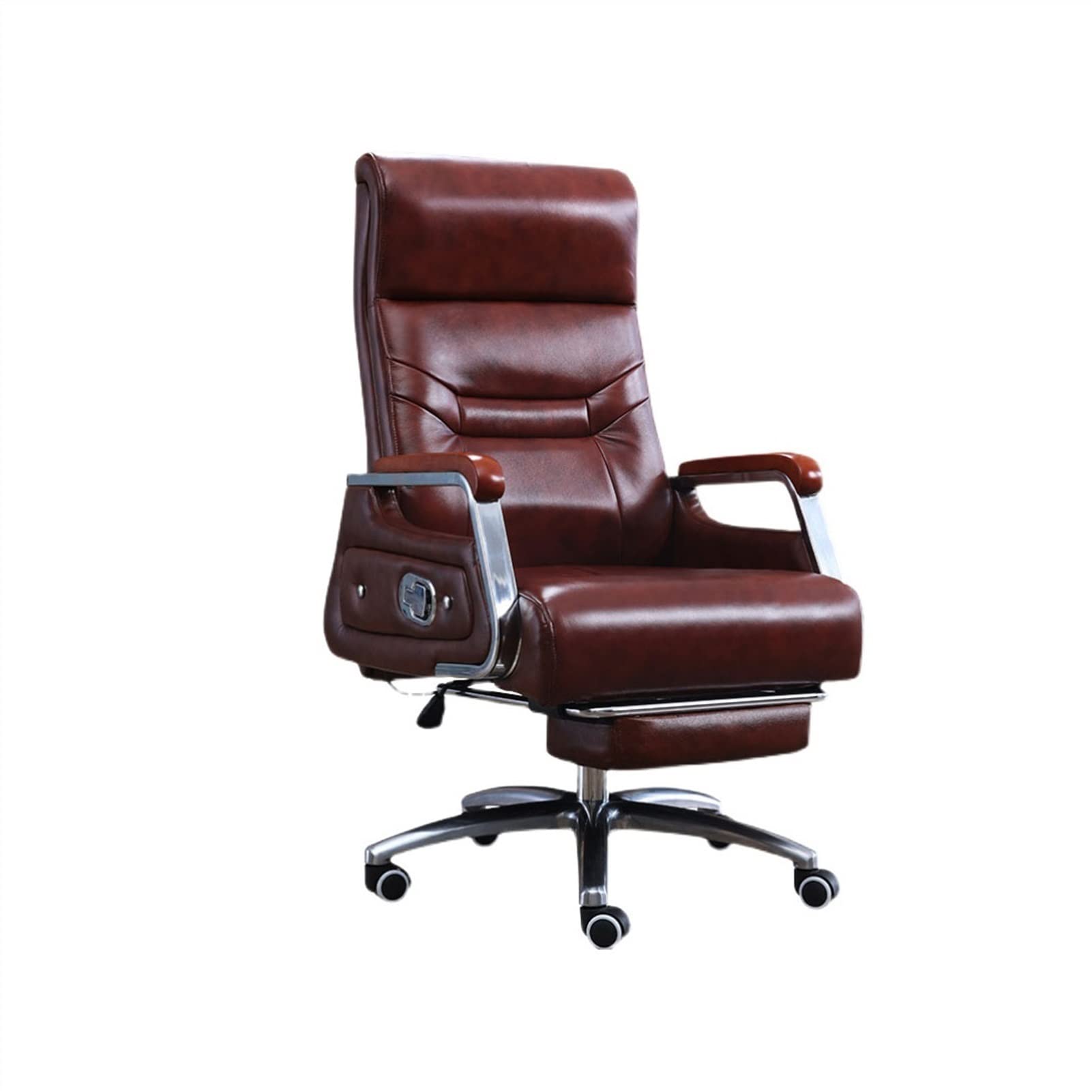 Boss Fotel do biura domowego, krzesło biurowe, krzesło z podnóżkiem, ergonomiczne krzesła do gier komputerowych, regulowane krzesła do gier komputerowych, ze skóry bydlęcej, regulowane krzesła