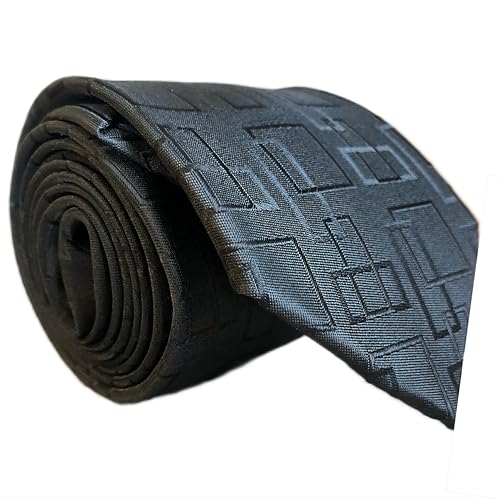 Gravata Preta Masculina Fatto A Mano Microseda Linhas Geométricas
