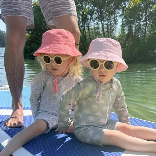 Image of Muslin Baby Sun Hat Sun Protection Baby Toddler Bucket Hats for Boys Girls