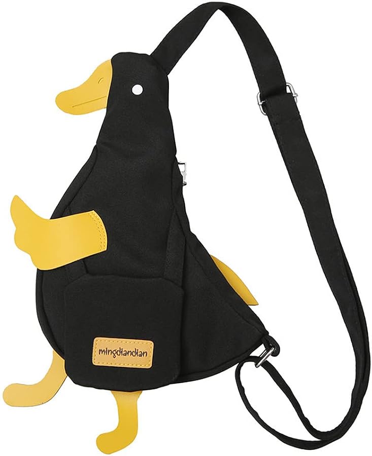 XACKWUERO Women Nylon Shoulder Handbag Duck Purse Novelty Animal