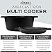 Cast Iron Double Dutch Oven - Pre-Seasoned 5-Quart Set – 2-in-1 Multi-Cooker: 5-Qt Deep Pot + 10