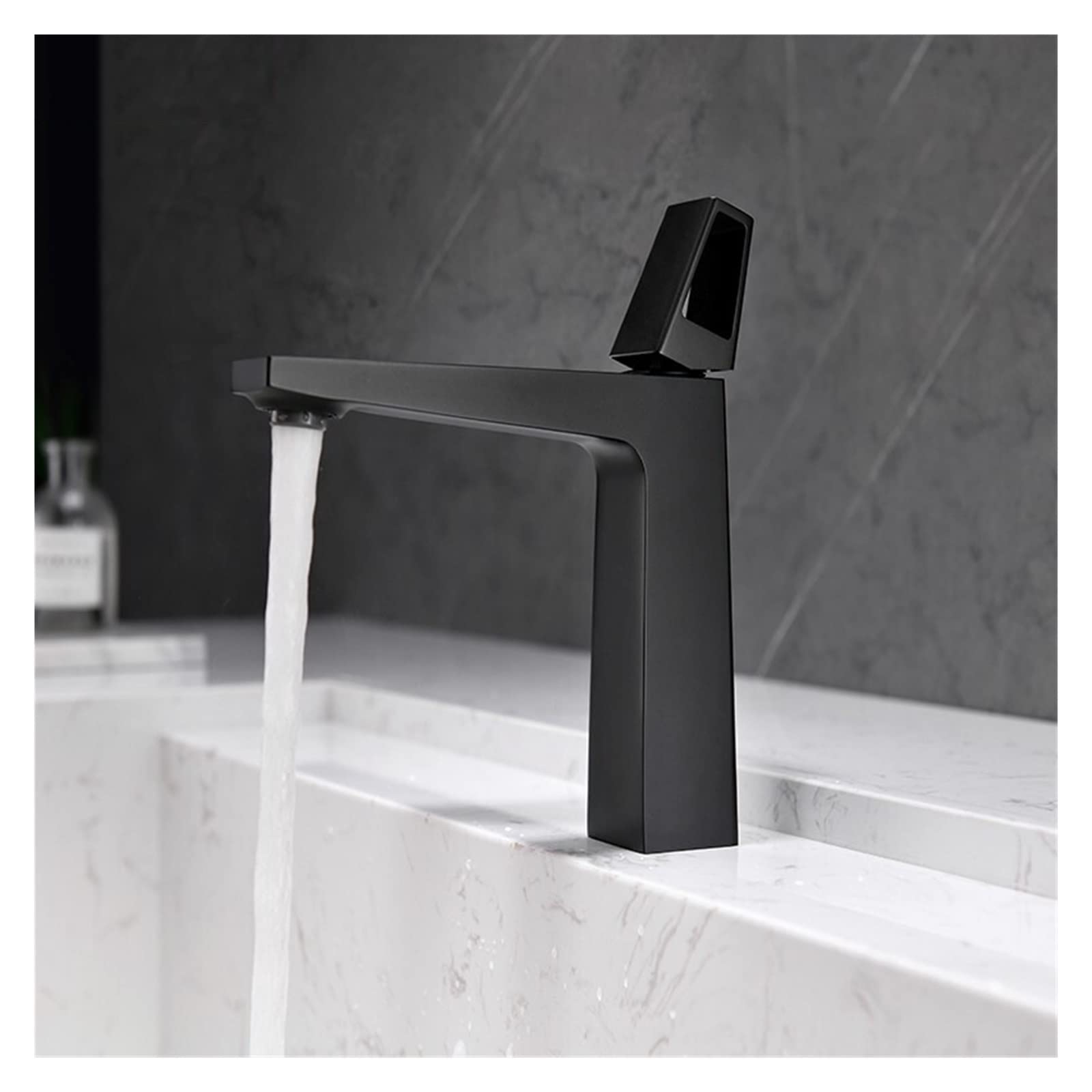 Mitigeur de salle de bain en laiton massif haute qualité robinet de vasque brossé gris mat