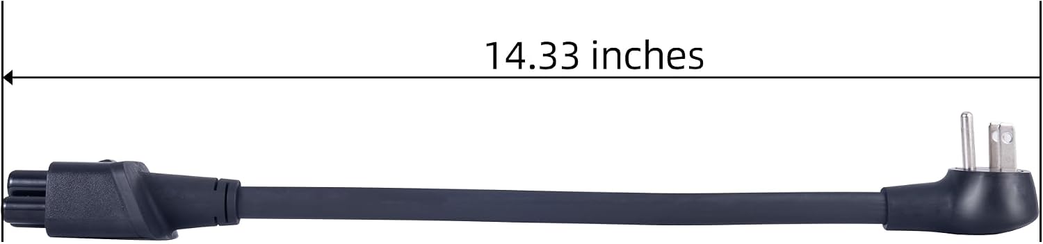 car&smo Charger Adapter NEMA 5-15 Plug, 120V 12A AC Charging Connector Compatible with Tesla Gen 2 & Gen 3 Mobile Connector, IP55 Waterproof ETL Certified Outdoor Power Adapter