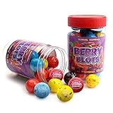Gumballs in Jar- Berry Blots Gumballs - 1 Inch Large Chewing Bubble Gum - Big Fruity Gum for Kids 0.55 Lb - 32 Pcs Gum for Kids