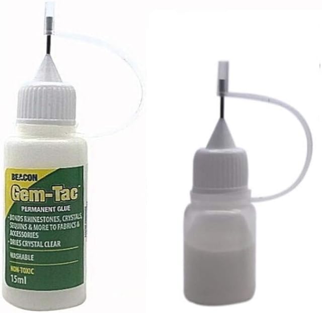Gem-Tac Glue Needle Precision Tip Bottle Arts & Crafts, Jewelry Making, Clothing Decoration, Fashion Accessory Buy 15ml Get 5ml Free