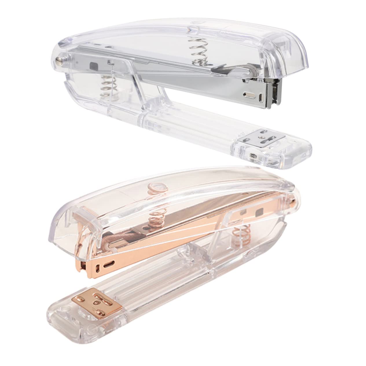Homoyoyo Grapadora Para Escritorio Grapadora Ligera Y Rosa Dorado Y Plata Para Oficina Profesional Para Casa Y Piezas*2