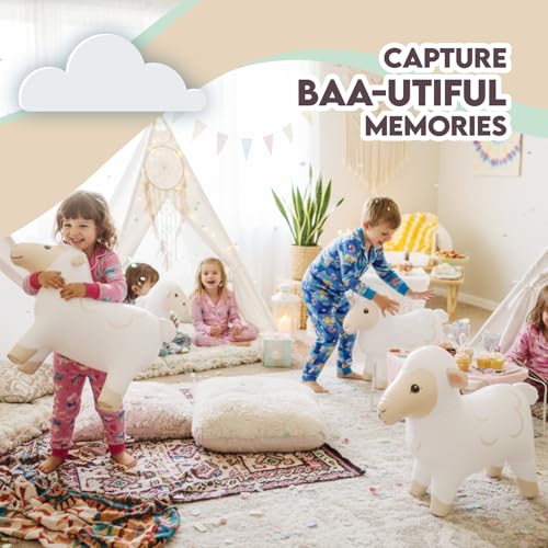 Image of Inflatable Lamb, Decorations for Birthday Party Supplies, Sheep Farm Animal Theme Gifts, Blow Up Lamb Decor, Inflables Para Fiestas Goat Balloon, Fun Decoy Inflatable Party Decoration