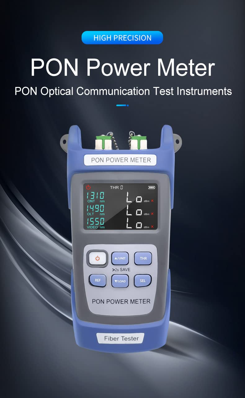 TM581 PON Power Meter SC/APC Glasfaser-Tester ONT/OLT 1310nm/1490nm/1550nm für Anwendung und Betrieb und Wartung von Glasfasernetzwerken