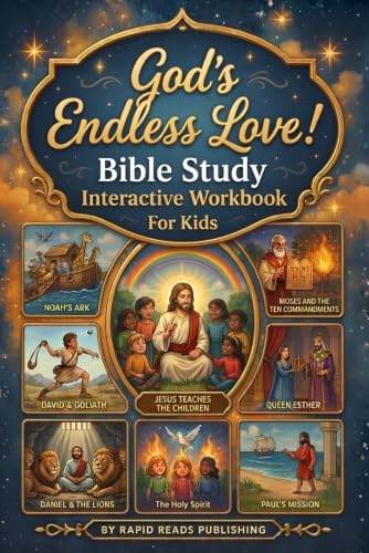 God's Endless Love! Bible Study Interactive Workbook For Kids: Bible Stories, Fun Activities, Prayers, and Faith-Building Lessons for Christian Kids at Home, Homeschool, and Sunday School