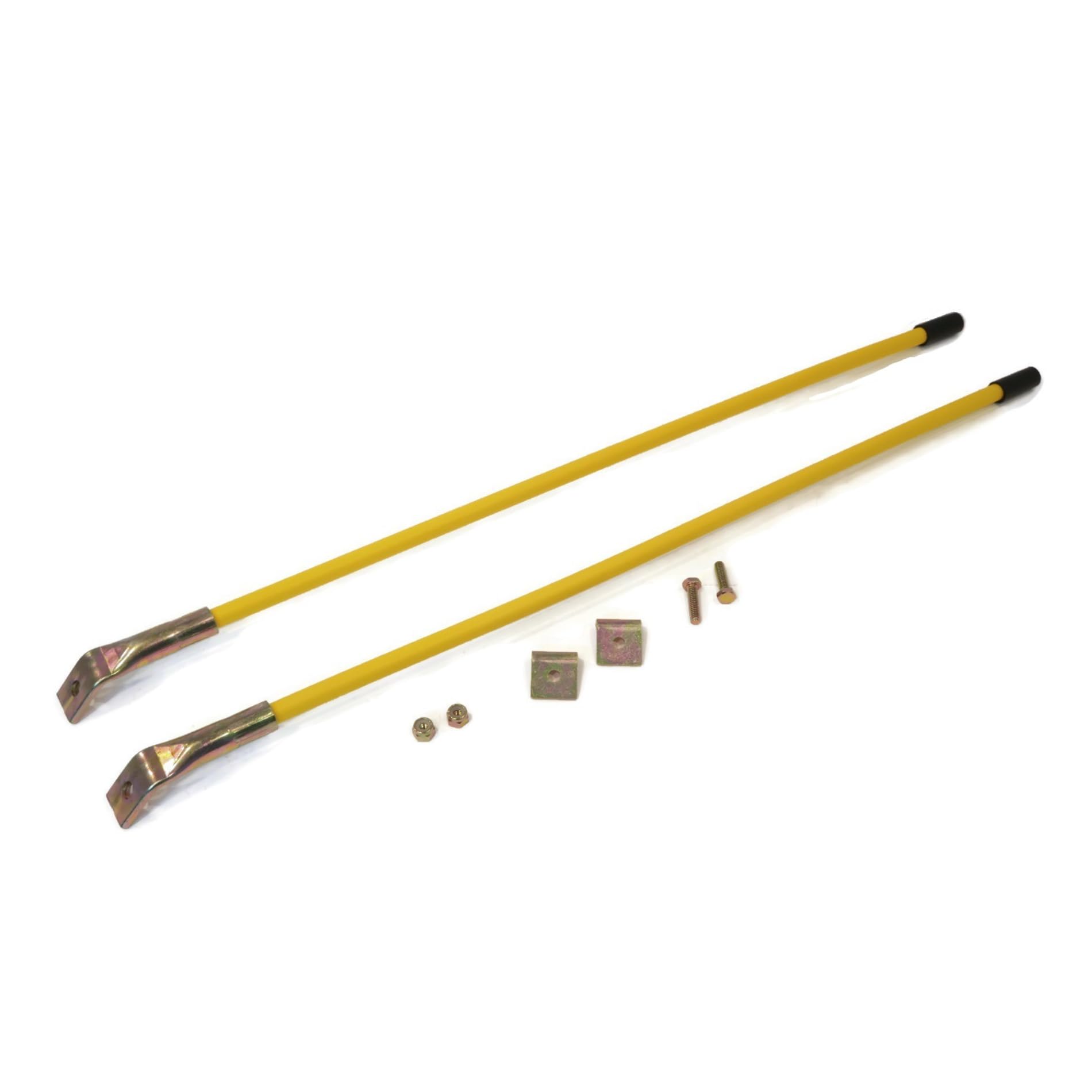 The ROP Shop Set of 26-inch Yellow Snowplow Blade Guides with Hardware for Meyer C/Husky Series
