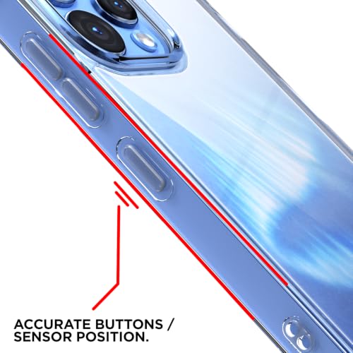 Image of Outlouders Back Cover for Oppo Reno 15 5G / Oppo Reno 15C 5G Clear Transparent PC + TPU Bumper Case with Raised Edges for Shockproof Protection (Transparent)