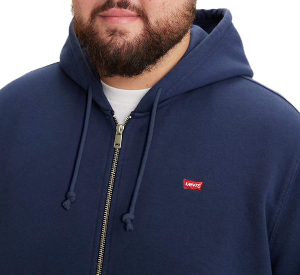 Levi's Big & Tall Original Housemark Zip Up Felpa Originale Uomo (Pacco da 1)