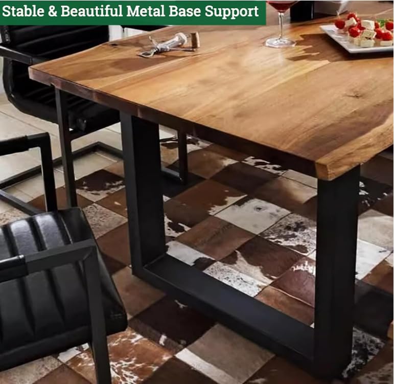Amazon.com - GJVBGA Industrial Solid Wood Dining Table