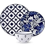 Wisenvoy Dinnerware Sets Plates and Bowls Sets Ceramic Plate Set Stoneware Dinnerware Set Dishes Set for 4