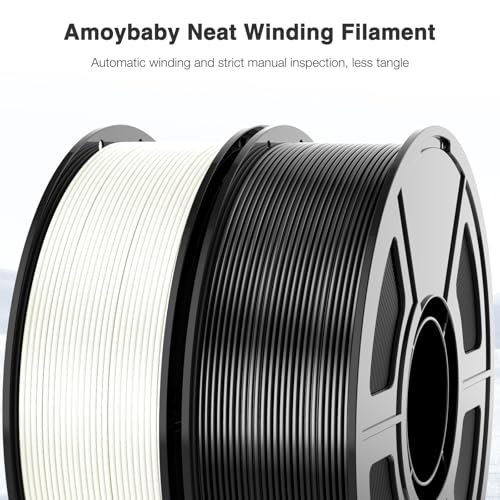 Image of Black White Silk PLA Filament Bundle | 2-Pack(1KG per Spool, Total 2KG), 1.75mm 3D Printer Filament Bundle, Dimensional Accuracy + /- 0.03 mm, Fit FDM 3D Printers & 3D Pens
