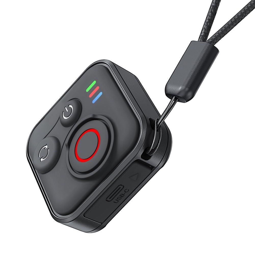 Telecomando wireless per Insta360 X5, portata 50 m, otturatore con batteria da 120 mAh, compatibile con Pro 2 Hero Series