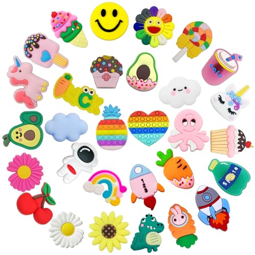 Image of Cartoon Shoe Charms, for Clog Decoration Cartoon Anime Charms Shoe Accessories, PVC Shoe Charms Decoration for Kids Teens Boys Girls Men Women Party Birthday Gifts