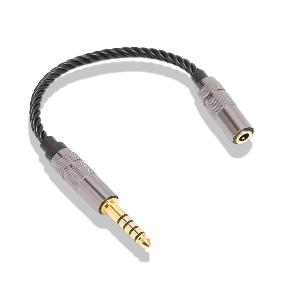 Septpenta Headphone Adapter Cable, Gold Plated Connector, 4.4MM Balanced Male to 3.5MM Stereo Female