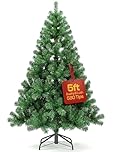 KLASS 5ft Christmas Tree 580 Tips Lush Xmas Tree, Premium PVC Realistic Artificial Christmas Tree With Metal Stand, Green Christmas Trees in 4ft, 5 ft, 6ft & 7ft Sizes Perfect Christmas Decoration