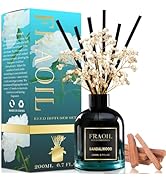 Sandalwood Reed Diffuser, Reed Diffuser Set 6.7 fl oz (200 ml) with 6 Reed Sticks, Home Fragrance...