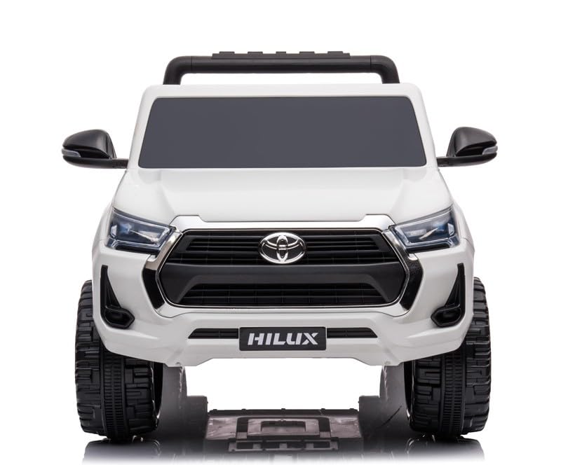 BABYCOCHES - Coche Eléctrico para Niños 24V Toyota HILUX, 2 PLAZAS, Pantalla MP4, Coches Infantiles con bateria 24V, Ruedas de Caucho y Asiento en Polipiel, Motores de 240W, Equipo de Audio